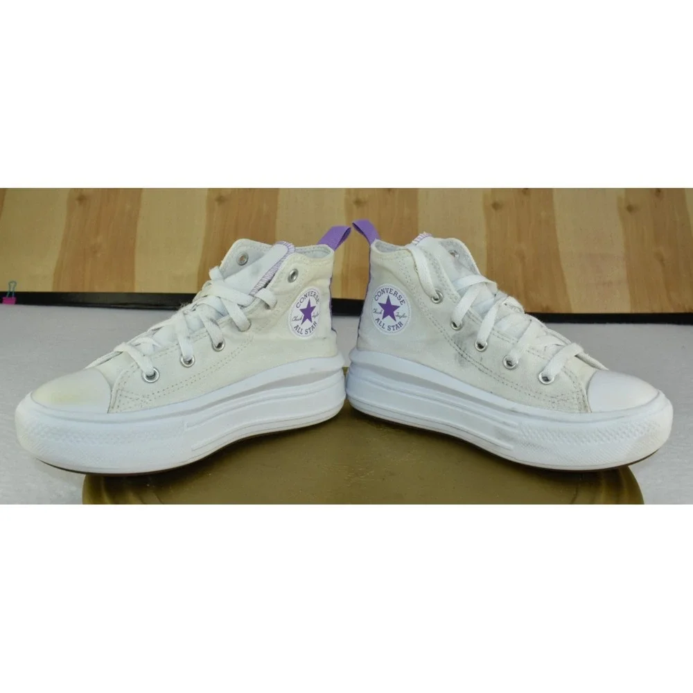 Converse Chuck Taylor All Star Move Kid Shoes Size 1.5 White Platform Sneakers